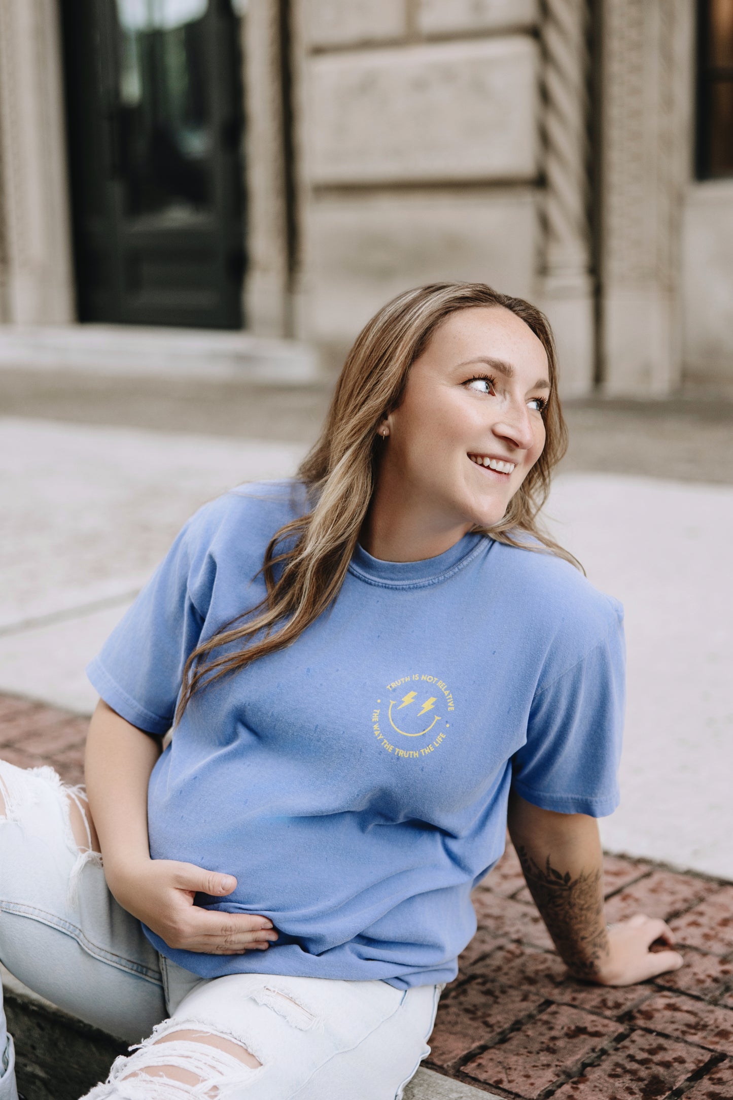 Comfort Colors Smiley Face Tee