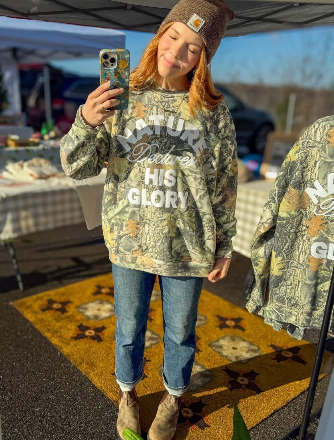 Nature Declares His Glory Camo Crewneck